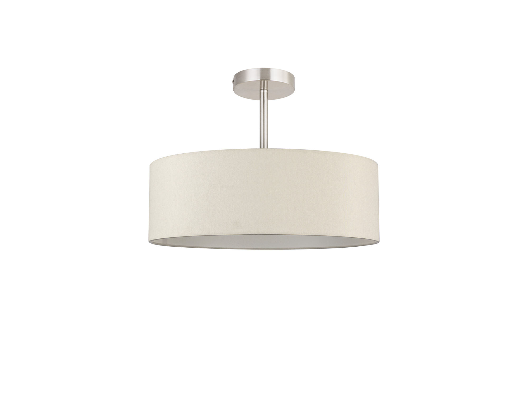 Baymont 45cm Semi Flush 5 Light Satin Nickel, Ivory Pearl/White DK0752  Deco Baymont